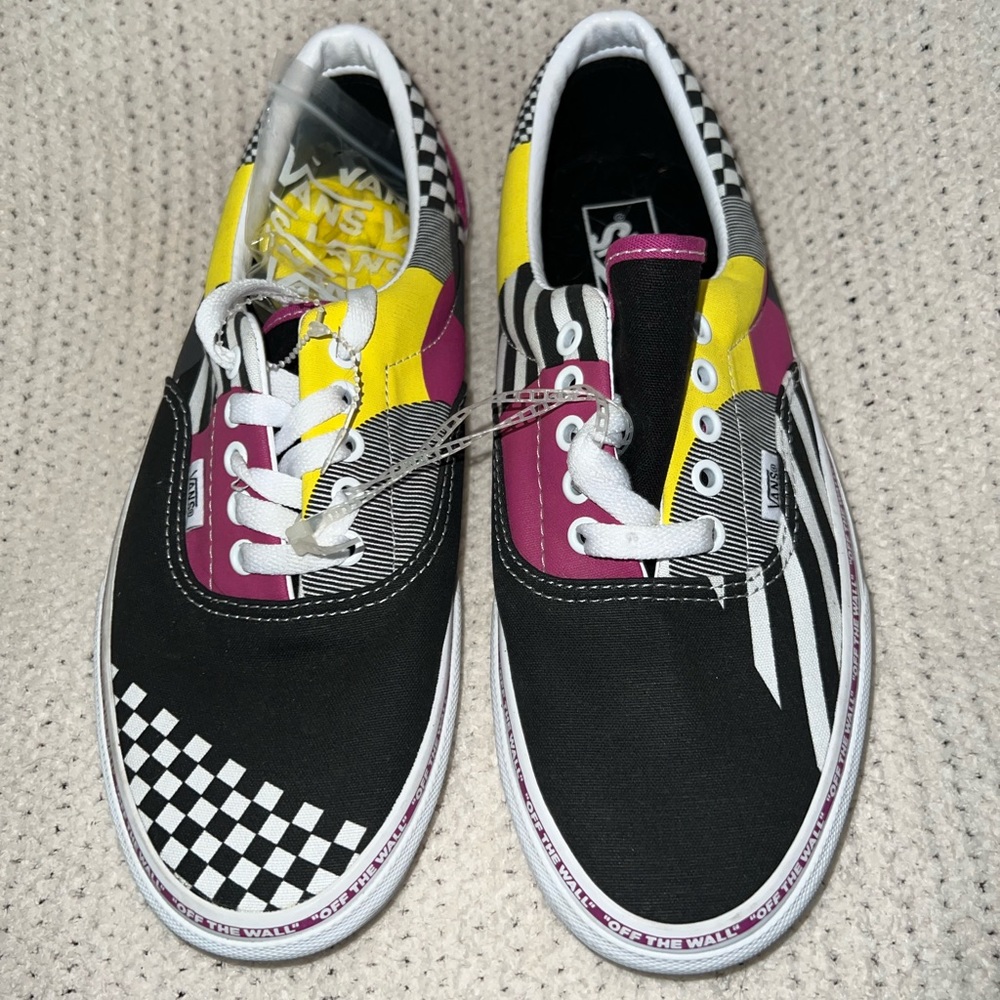 Vans Old Skool (Off The Wall Disarray) Black/Multi sz 10 low skate sneakers nwot